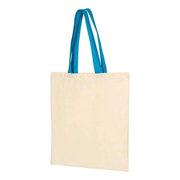 Q-Tees Economical Tote with Contrast-Color Handles - Q-Tees Economical Tote with Contrast-Color Handles - Image 18 of 66
