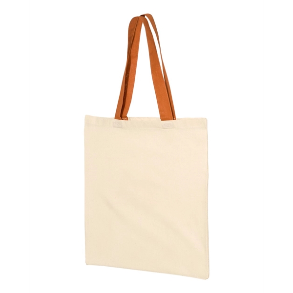 Q-Tees Economical Tote with Contrast-Color Handles - Q-Tees Economical Tote with Contrast-Color Handles - Image 19 of 66