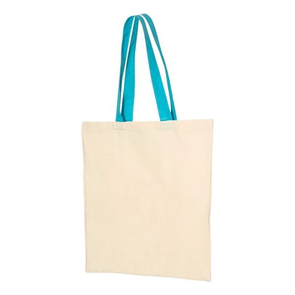 Q-Tees Economical Tote with Contrast-Color Handles - Q-Tees Economical Tote with Contrast-Color Handles - Image 20 of 66