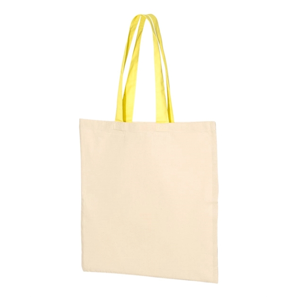 Q-Tees Economical Tote with Contrast-Color Handles - Q-Tees Economical Tote with Contrast-Color Handles - Image 21 of 66