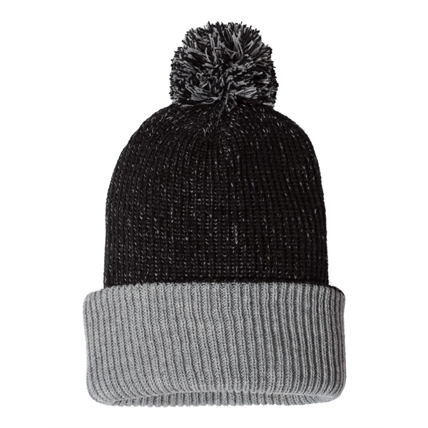 Sportsman 12" Speckled Pom-Pom Cuffed Beanie - Sportsman 12" Speckled Pom-Pom Cuffed Beanie - Image 2 of 15