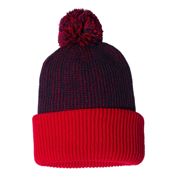 Sportsman 12" Speckled Pom-Pom Cuffed Beanie - Sportsman 12" Speckled Pom-Pom Cuffed Beanie - Image 4 of 15