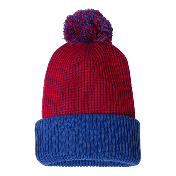 Sportsman 12" Speckled Pom-Pom Cuffed Beanie - Sportsman 12" Speckled Pom-Pom Cuffed Beanie - Image 6 of 15