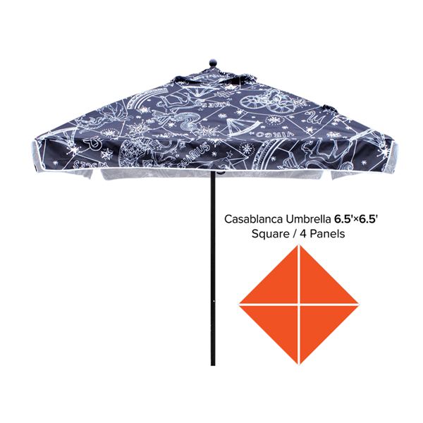 Casablanca Market Square Umbrella - 6.5' x 6.5' / 4 Panels - Casablanca Market Square Umbrella - 6.5' x 6.5' / 4 Panels - Image 0 of 1