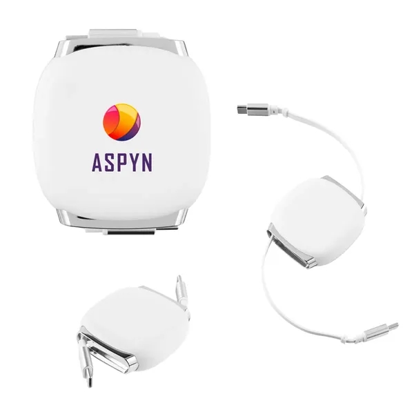 60W Retractable Fast Charging Cable With Mag Snap Storage