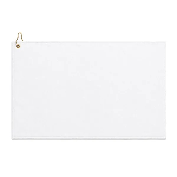 Velour Terry Golf Towel 15x25, Nofold Grommet, Blank