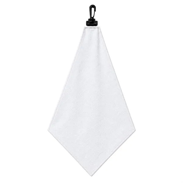 Suede Shammy Golf Towel Triangle 11x17, Swivel Hook, Blank
