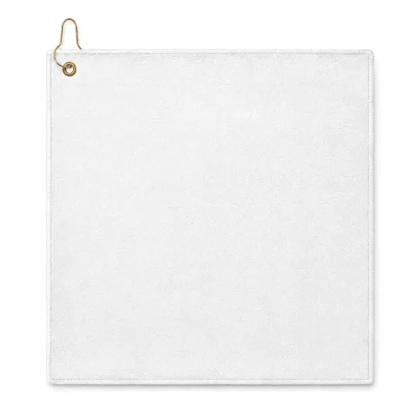 Microfiber Terry Golf Towel 15x15, Nofold Grommet, Blank