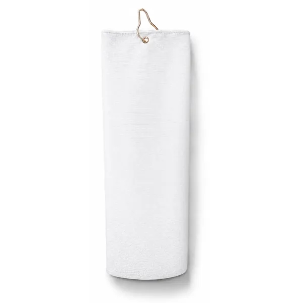 Microfiber Terry Golf Towel 6x15, Trifold Grommet, Blank