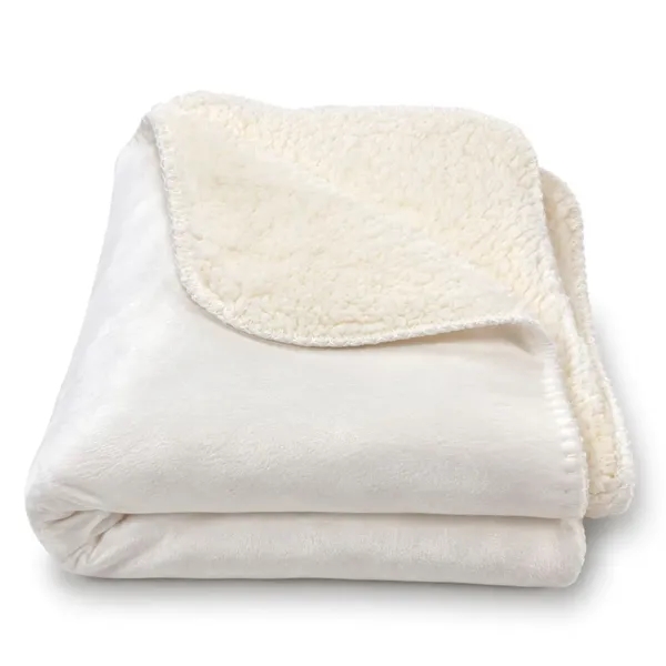 Custom Sherpa Lined Micro Mink Throw Blanket, 60x80, Blank Only