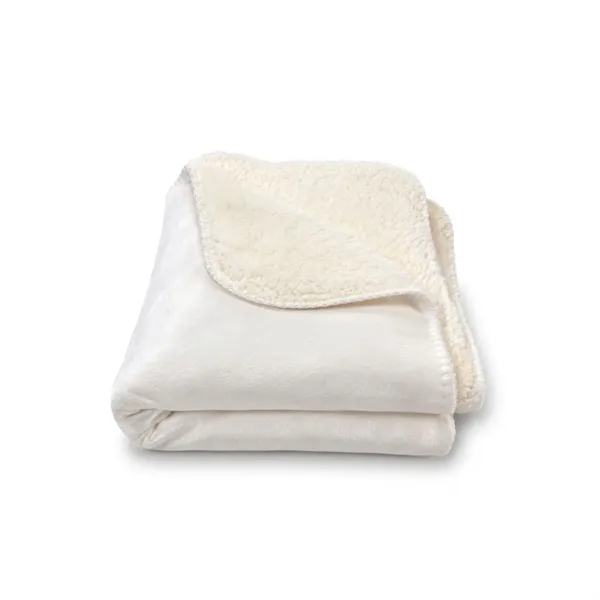 Custom Sherpa Lined Micro Mink Throw Blanket, 30x60, Blank Only
