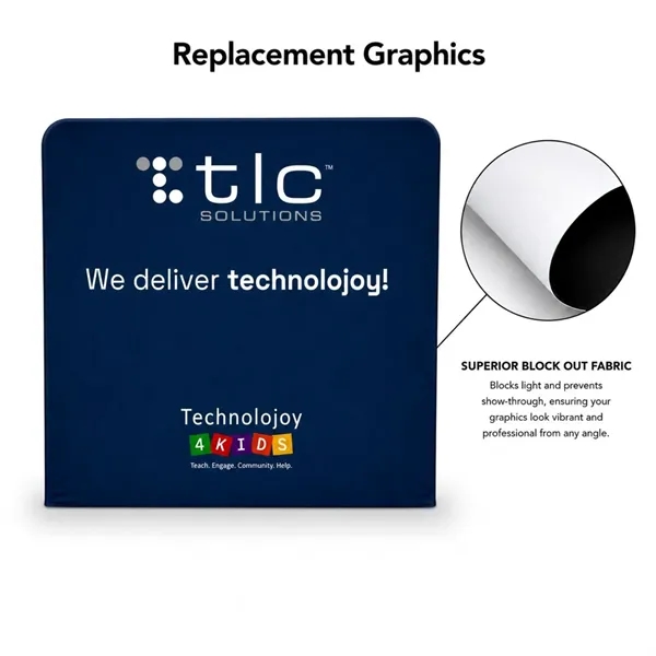 Replacement Graphics, 8'W x 8'H EuroFit Tension Fabric Wall