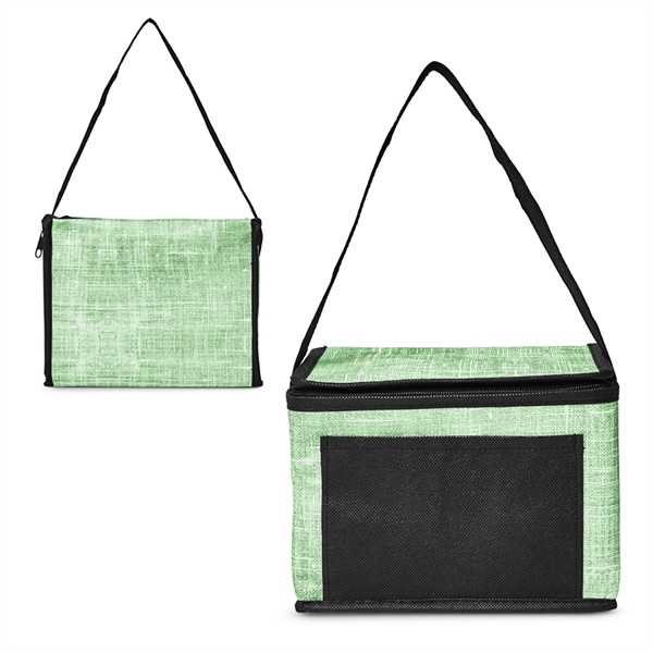 Denim Pattern Non-Woven 6 Pack Lunch Bag - Denim Pattern Non-Woven 6 Pack Lunch Bag - Image 3 of 4