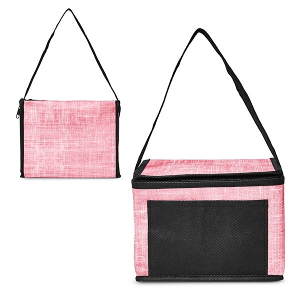 Denim Pattern Non-Woven 6 Pack Lunch Bag - Denim Pattern Non-Woven 6 Pack Lunch Bag - Image 4 of 4