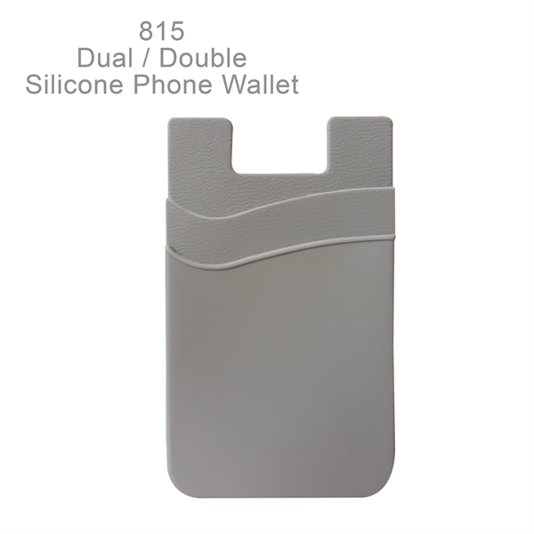 Phone Wallet - Dual Pocket Silicone - Phone Wallet - Dual Pocket Silicone - Image 4 of 13