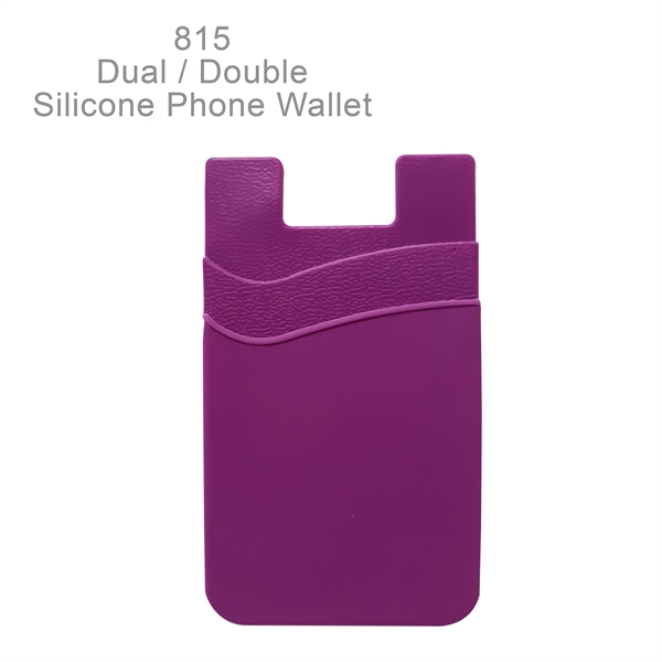 Phone Wallet - Dual Pocket Silicone - Phone Wallet - Dual Pocket Silicone - Image 5 of 13
