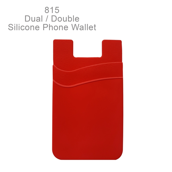Phone Wallet - Dual Pocket Silicone - Phone Wallet - Dual Pocket Silicone - Image 6 of 13