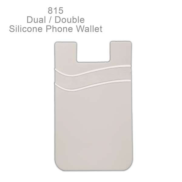 Phone Wallet - Dual Pocket Silicone - Phone Wallet - Dual Pocket Silicone - Image 7 of 13