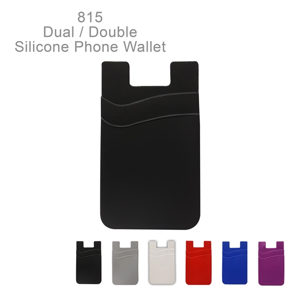 Phone Wallet - Dual Pocket Silicone - Phone Wallet - Dual Pocket Silicone - Image 8 of 13