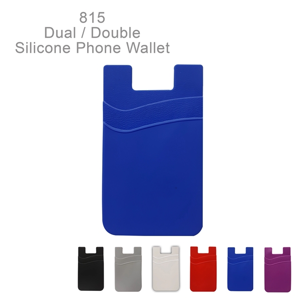 Phone Wallet - Dual Pocket Silicone - Phone Wallet - Dual Pocket Silicone - Image 9 of 13