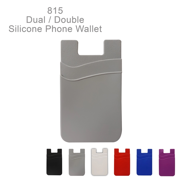 Phone Wallet - Dual Pocket Silicone - Phone Wallet - Dual Pocket Silicone - Image 10 of 13