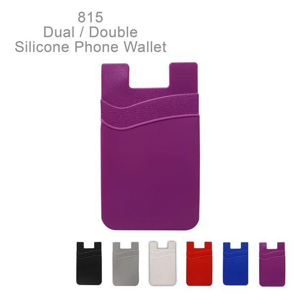 Phone Wallet - Dual Pocket Silicone - Phone Wallet - Dual Pocket Silicone - Image 11 of 13