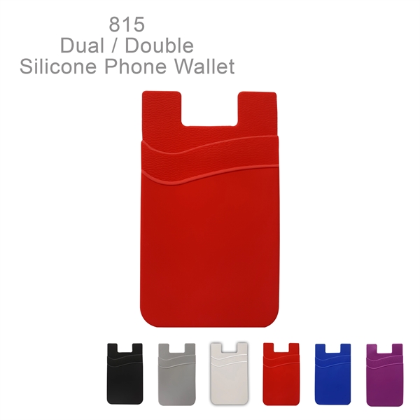 Phone Wallet - Dual Pocket Silicone - Phone Wallet - Dual Pocket Silicone - Image 12 of 13