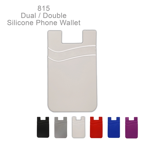 Phone Wallet - Dual Pocket Silicone - Phone Wallet - Dual Pocket Silicone - Image 13 of 13