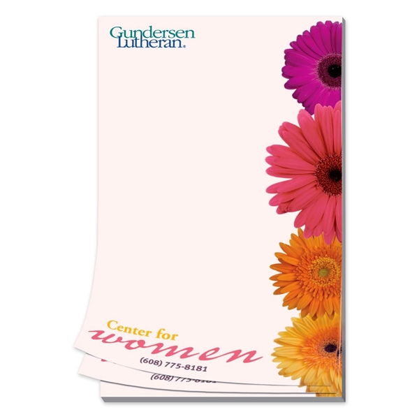 Paper Note Pad 3 1/2 x 5 1/2, 50 pages, w/mag 4CP