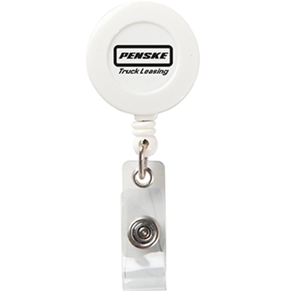 Round Secure-A-Badge Reel with Alligator Clip - Round Secure-A-Badge Reel with Alligator Clip - Image 1 of 10