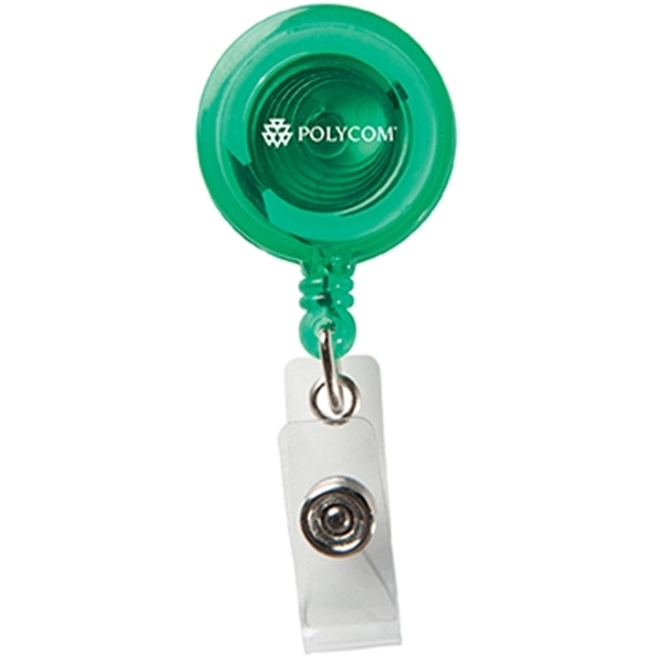 Round Secure-A-Badge Reel with Alligator Clip - Round Secure-A-Badge Reel with Alligator Clip - Image 3 of 10