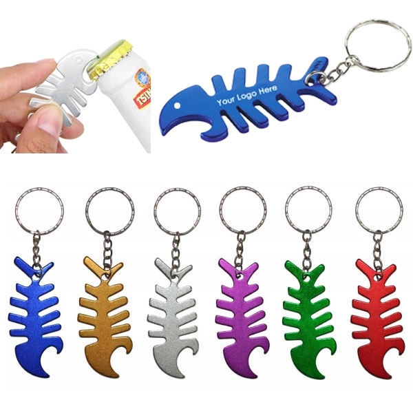 Fish Bone Bottle Opener Keychain - Fish Bone Bottle Opener Keychain - Image 0 of 0