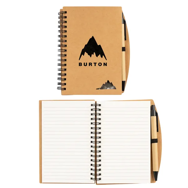 Spiral Bound Stone Paper Notebook with Pen