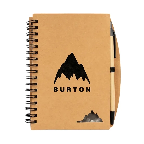 Spiral Bound Stone Paper Notebook with Pen