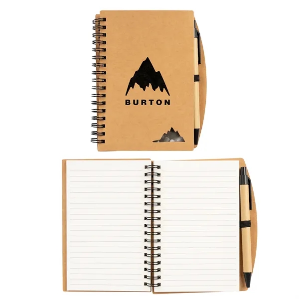 Spiral Bound Stone Paper Notebook with Pen