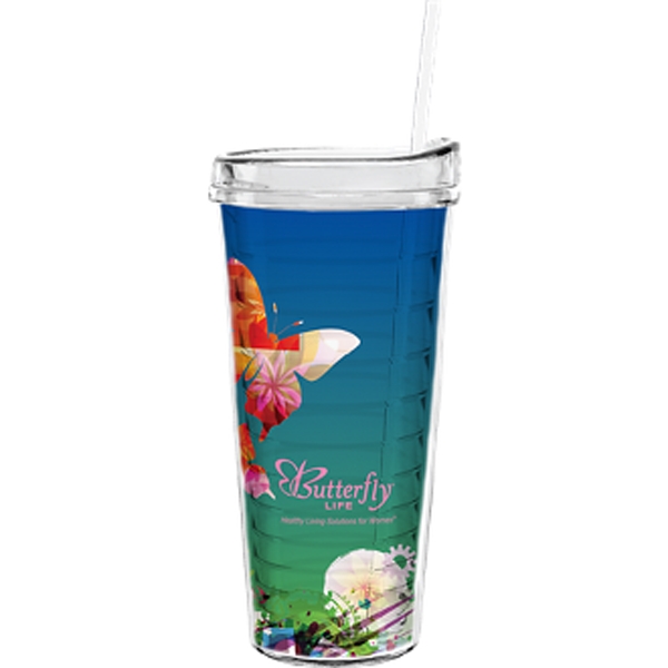22 oz Made In The USA Tumbler with Lid  Straw - 22 oz Made In The USA Tumbler with Lid  Straw - Image 0 of 1