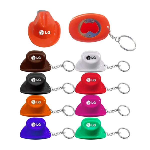 Cowboy Hat Bottle Opener Keychain