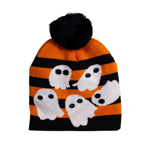 Halloween Ghosts LED Knit Hat - Halloween Ghosts LED Knit Hat - Image 2 of 2