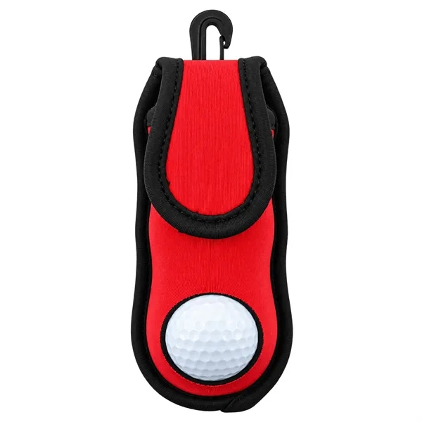 TiTUS® Golf Ball & Tee Set in Neoprene Carabiner Pouch