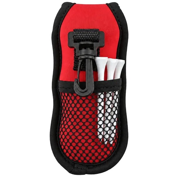 TiTUS® Golf Ball & Tee Set in Neoprene Carabiner Pouch
