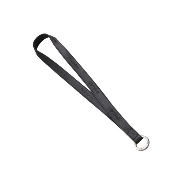 3/4" Import Faux Leather Lanyard with Clip Ring
