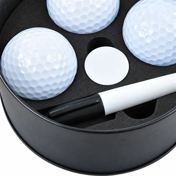 TiTUS® 3 Golf Ball Gift Set with Marker & Pen in Tin