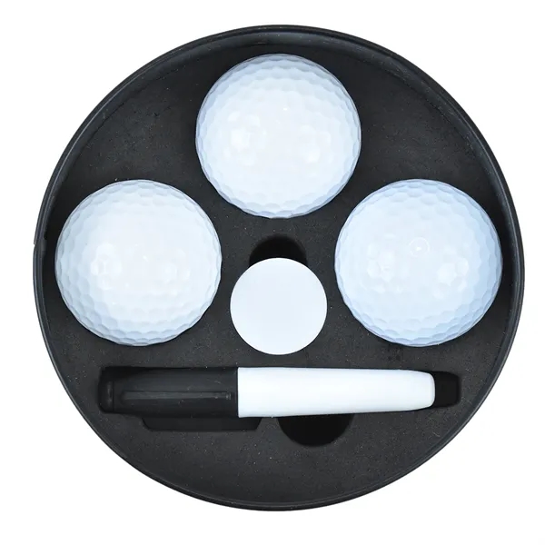TiTUS® 3 Golf Ball Gift Set with Marker & Pen in Tin
