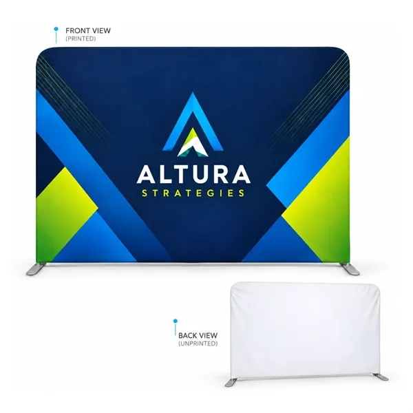 10'W x 8'H EuroFit Straight Wall Kit, Single Sided Graphics