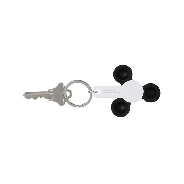 Recycled Push Pop Fidget Spinner Keychain
