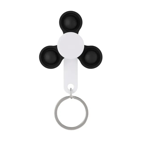 Recycled Push Pop Fidget Spinner Keychain