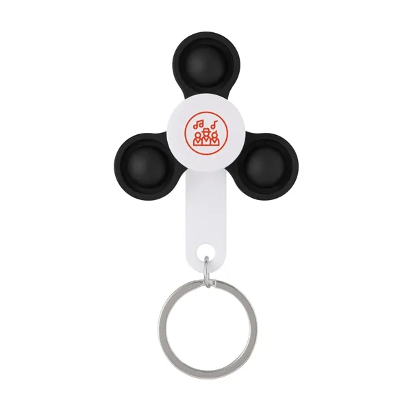 Recycled Push Pop Fidget Spinner Keychain