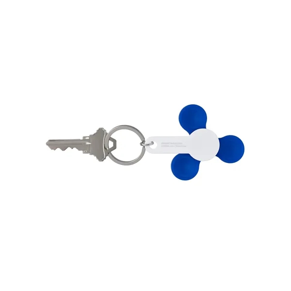 Recycled Push Pop Fidget Spinner Keychain