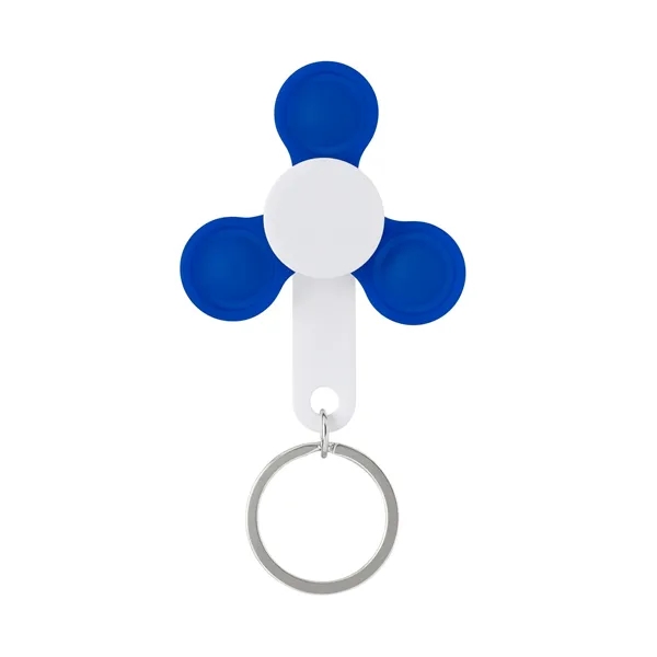 Recycled Push Pop Fidget Spinner Keychain