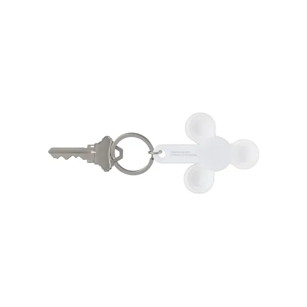 Recycled Push Pop Fidget Spinner Keychain